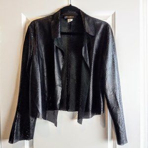 Leather Open Jacket
